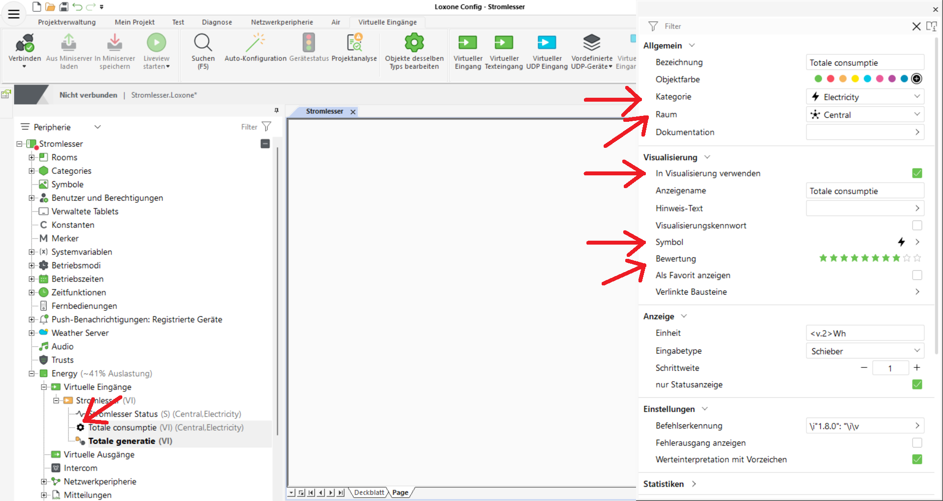Befehl Eigenschaften-Setup