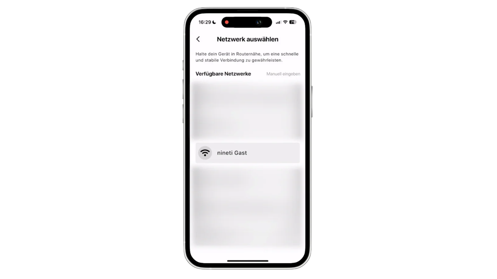 Verfügbare WiFi-Netzwerke