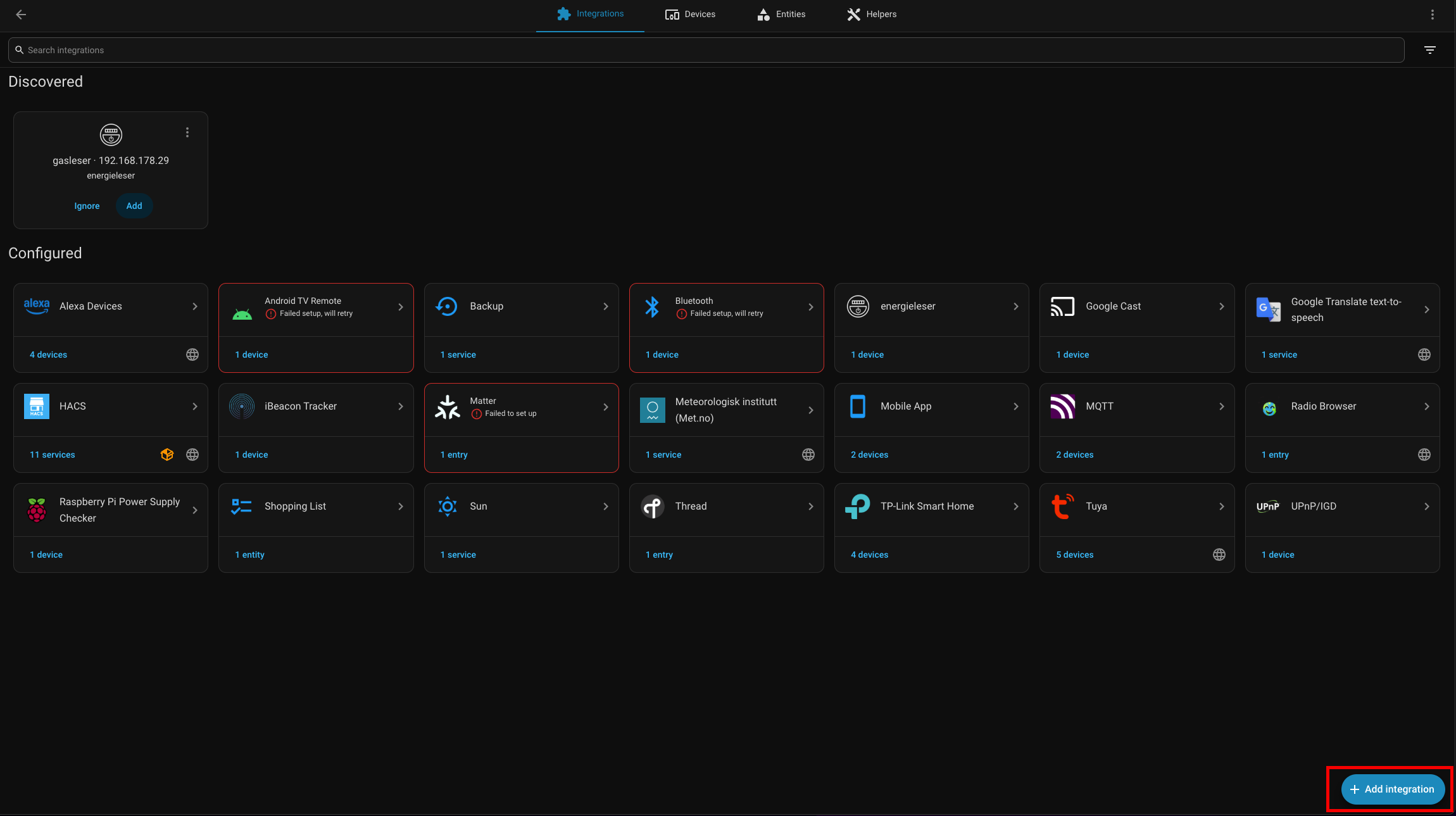Add integration