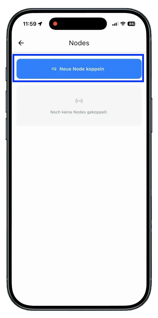 Die Node-Übersicht mit Neue Node koppeln